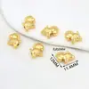 Retenção de Cor Alta Cobre Banhado a Ouro 18K Cavalo do Zodíaco Incrustado com Diamantes, Contas Espaçadoras, Acessórios para Joias Artesanais de Pulseira Colar DIY