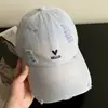 Gorra de Béisbol Bordada con Corazón Estilo Coreano Nueva para Mujer, Primavera y Verano, Moda Desgastada para Exteriores Deportivos, Circunferencia de Cabeza Grande, Gorra de Pico