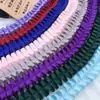Cinta de Poliéster de 4 cm Línea Media Encaje Fruncido de Descuento Flor de Mano Cinta para Empaquetar Cajas de Regalo Adornos para Ropa Zapatos Sombrero 30 metros