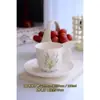 Juego de Tazas de Café Retro Jingdezhen Estilo Europeo Pequeña Taza de Cerámica de Lujo Creativo Pastoral Juego de Té de la Tarde Té Floral