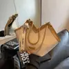 Bolsa de Lona para Mujer Gran Capacidad 2024 Nuevo Bolso de Hombro de Nicho Verano Versátil Bolso Tote Textil para Viajes