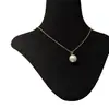 Collar Francés Simple Versátil Perla S Redondo Marca Elegante Versátil Para Viajar Diario Dos Tonos
