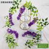 Simulación flor de glicina flor falsa enredadera flor colgante de techo guirnalda de flores decoración de enredadera planta de plástico para pared colgante ocultación de tuberías de aire acondicionado