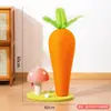 Tablero rascador para gatos con forma de zanahoria, Estructura para trepar gatos, Afilador de garras, Juguete para gatos, Resistente al desgaste, No suelta pelo, Poste rascador vertical de sisal para gatos, Extra Grande