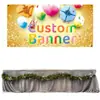 Fábrica de Personalización de Telas de Fondo Navideño Transfronterizas Diseño de Tela de Fondo para Decoración Navideña Pancarta Personalizada