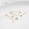 Aretes Doudou de Oro de 14K con Pasador de Bola y Anillo, Pasador para Oreja, Aretes DIY Hechos a Mano, Accesorios de Joyería para Oreja, Material al por Mayor