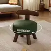 Taburete pequeño de madera maciza para uso doméstico, taburete bajo para cambiarse los zapatos en la entrada, banco para mesa de centro, taburete para sofá, silla pequeña con respaldo giratorio para sala de estar