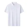 Camisa Polo de Manga Corta para Hombre de Alta Sensibilidad Negocios Cuello de Solapa Transpirable Ropa de Trabajo Camiseta Bordada Ropa de Trabajo en Grupo Impresión Personalizada