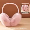 Orejeras para mujer invierno nuevo estilo orejeras cálidas felpa blanca cálidas a prueba de viento orejeras a prueba de frío orejeras con forro de terciopelo anticongelante