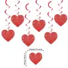 Día de San Valentín Transfronterizo Tema Decorativo Rojo Rosa Amor Banderín de Alfabeto Conectado Feliz Día de San Valentín Traje Colgante de Flores