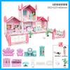 Novos Blocos de Montar Montados Transfronteiriços Casa de Brincar para Menina Brinquedo Casa de Princesa Som de Chocalho Mesmo Estilo Casa Ye Luoli Grande Mansão