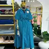 Vestuário Feminino Europeu e Americano 2025 Outono Novo Doce e Fresco Gola Lapela Listrada Manga Curta Cintura Alta Slim Cardigan Vestido Saia Longa