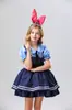 Disfraz de Halloween Zootopia Adulto Hombre Niños Niña Familia Judy Conejo Oficial de Policía Traje Cos Completo