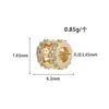 Acessórios de Cristal Banhado a Ouro 14K Preto Fosco Furo Grande Contas Espaçadoras de Zircônia Pulseira Colar DIY Feito à Mão Acessórios Miçangas Joias