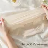 Calcinhas Femininas de Seda Gelada Leve Sem Costura com Renda na Cintura Média Respiráveis Antibacterianas com Entrepernas Estendidos em Cores Macaron para o Verão