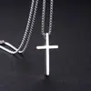 Colar de Aço Titânio para Homens, Estilo Longo, Pingente de Cruz com Personalidade Hip-Hop da Moda, Acessório para Suéter, Titânio Personalizado para Mulheres