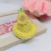 Sombrero de Paja de Lana Tejido a Crochet Hecho a Mano de 6 cm, Mini Sombrero Multicolor con Accesorios de Bordado de Frutas, Accesorios Nuevos