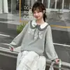 Conjunto Branco de Saia para Meninas 2026 Primavera Novo Estilo para Crianças Maiores, Conjunto de Duas Peças com Moletom e Saia Estilo College Infantil