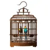 Jaula para pájaros de lujo grande, jaula de plástico portátil vintage para pavos reales, periquitos y cotorras