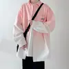 Camisa de diseño casual lavado estilo Hong Kong, versátil con pliegues degradados, camisa vintage de manga larga para hombre, moderna para primavera y otoño