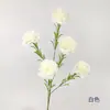 5 cravos artificiais de haste única, flores de seda para decoração de casa e casamento, flores artificiais de haste única para decoração de hotel, flores artificiais de seda