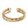 Pulsera abierta de flor de 8 caracteres retro simple moda versátil pulsera de personalidad diseño de temperamento estilo chino joyería de mano