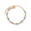 Ins Europeo y Americano Chapado en Oro de 18 Quilates Circonita Ojo de Diablo Palma Pulsera Delgada Pulsera Abierta Ajustable Para Mujer Producto Caliente Transfronterizo