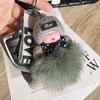 Colgante de bola de pelo de zorro real, lindo muñeco durmiendo, muñeco de peluche, colgante para teléfono móvil, llavero para coche, bolso, joyería