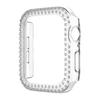 Estuche para reloj Apple con diamantes de doble fila galvanizados sin película Estuche protector para iWatch Estuche protector para Apple Watch
