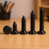 Tornillo autorroscante negro de cabeza redonda con ranura de cruz PA Tornillo autorroscante de cabeza plana M1.7/M2.8/M3/M4 tornillo pequeño
