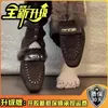 Zapatos tipo mula peludos, dulces y elegantes, cálidos y acogedores, para mujer, nueva colección otoño/invierno 2026, con detalles peludos y una hebilla metálica, estilo fácil de poner