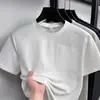 Camiseta Masculina de Manga Curta em Nylon Seda de Gelo Estilo Esportivo para Uso Externo 2026 Verão Nova Gola Redonda Casual Respirável