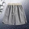 Bermudas Deportivas de Largo Medio de Seda de Hielo para Hombre Bermudas Casuales para Hombre Nuevo Verano de Nailon Finas Holgadas de Playa