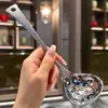 Cuchara Sopera Larga de Escamas de Pescado de Alta Calidad, Cuchara Sopera Grande para el Hogar, Skimmer de Acero Inoxidable para Hot Pot de Restaurante Japonés