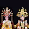 Estatua Divina de Anciana Negra Hu Sanyei Taonai Corona de Fénix Abuela de Taishan Niangniang Guanyin Estatua de Buda Tocado Corona de Cabeza Sombrero