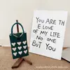 Bolsa con Tema de Amor, Bolsa de Punto para Teléfono Móvil de Verano, Bolso de Mano Portátil de Silicona Estilo Coreano que se Puede Llevar Cruzado, un Artículo Imprescindible para Salir