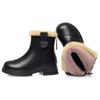 Botas Martin da Moda Espessas, Cor Sólida, Elegantes, Versáteis, Para Meia-idade, Forradas com Lã Grossa, Quentes
