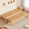 Sofá Cama de Madeira Maciça Simples Retrátil Dupla Finalidade Sala de Estar Apartamento Pequeno Casa Novo Solteiro Tatami Puxar Dobrável