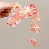 Vacaciones en la playa clip floral de plátano para el pelo pinza de garra floral de dopamina para recogidos en la parte posterior de la cabeza accesorio para el cabello adorno para el pelo
