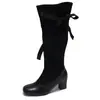 Versión en stock~botines de tacón grueso estilo retro para mujer, nuevo diseño versátil de doble uso, botas vaqueras, botas de montar, botas Martin