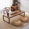 Mesa de Chá Estilo Japonês de Madeira Maciça Mesa de Chá Tatami Mesa de Café Pequena para Varanda Mesa Baixa para Janela de Canto Estilo Zen Simples Janela de Canto Casa