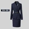 Traje Profissional Suit para Mulheres Primavera e Outono 2025 Novo Roupa de Trabalho para Recepção de Hotel Roupa de Trabalho para Departamento de Vendas de Joalheria Elegante
