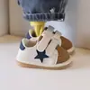 Zapatos para bebé para niños y niñas de 0 a 1 año, 6-9-12 meses, zapatos para caminar de suela blanda, zapatos blancos versátiles de color block deportivo