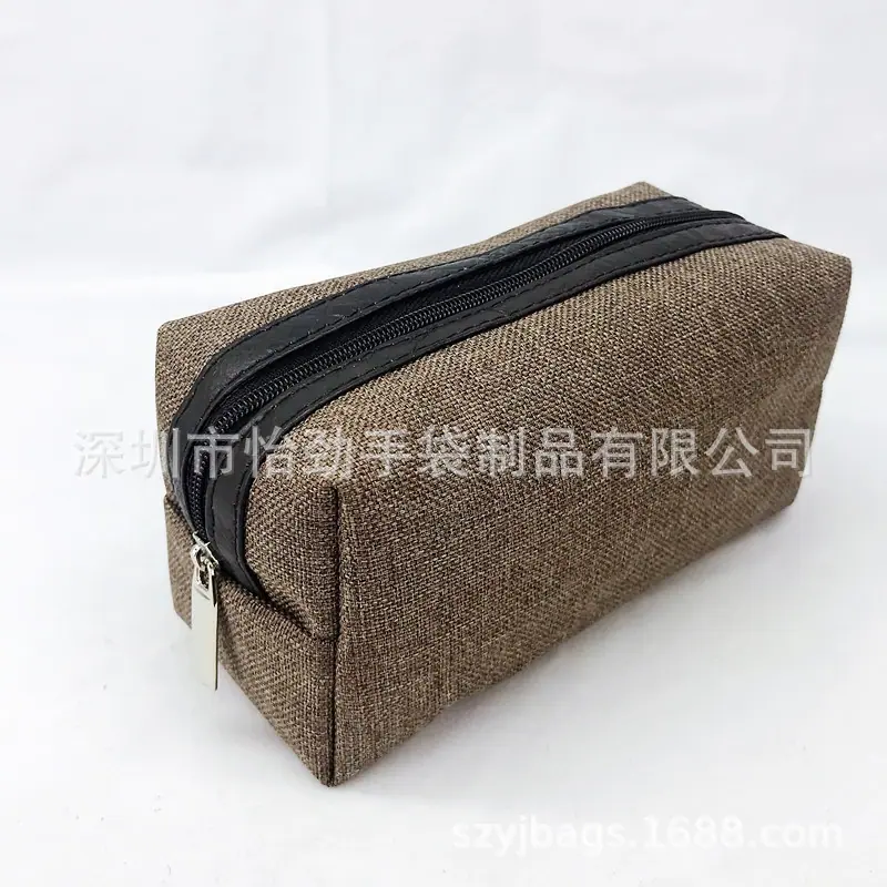 帆布枕头包长方形帆布化妆包