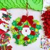 Kit de Artesanato de Natal da Amazon DIY Enfeites de Guirlanda de Natal Arte Decorativa Terno Folhas de Azevinho Papai Noel