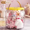Banquito Almacenamiento para Niños, Juguetes de Peluche, Muñecas, Caja de Almacenamiento, Contenedor para Artículos Varios, Banquito de Almacenamiento Transparente