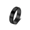 Qianfeng Anillo Giratorio Suave de Venta Caliente Europea y Americana Acero de Titanio Chapado en Oro al Vacío Grabado Láser Joyería de Mano para Aliviar la Ansiedad