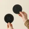 Porta-copos Redondos de Couro Minimalistas de Alta Qualidade para Casa e Escritório, Almofadas de Isolamento Térmico, Porta-copos para Mesa de Bar com Processamento de Logo