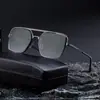 Gafas de sol de moda cuadradas europeas y americanas 2026 para hombre, Gafas de sol retro de doble puente para exteriores con protección UV para hombre, Transfronterizo