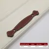 Manija de Cuero para Cajón de Armario Creativo Nórdico Accesorios de Cuero para Puerta de Gabinete Minimalista Moderno Tira de Cuero Marrón Manija de Cuero